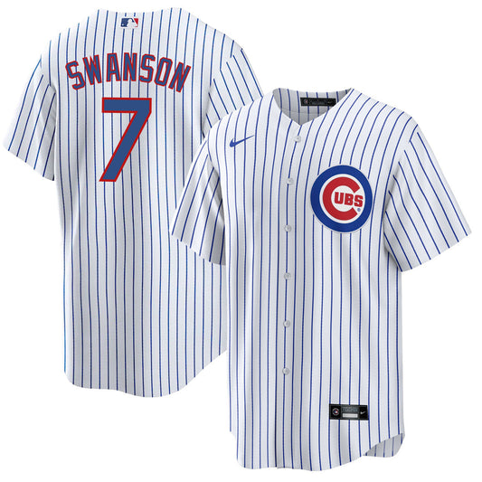 NIKE Youth Dansby Swanson Chicago Cubs White Home Replica Jersey