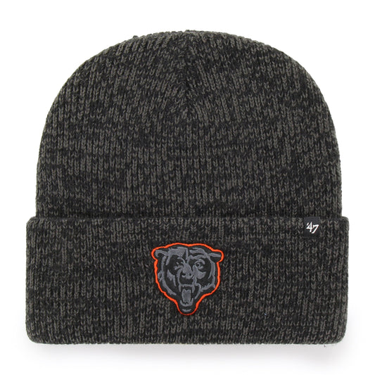 Chicago Bears 47 Brand Ace Charcoal Bearhead Cuffed Knit Hat
