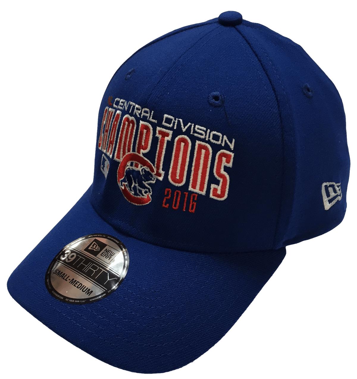 Men's Chicago Cubs 2016 NL Central Division Champions New Era Royal MLB Team 39THIRTY Flex Hat