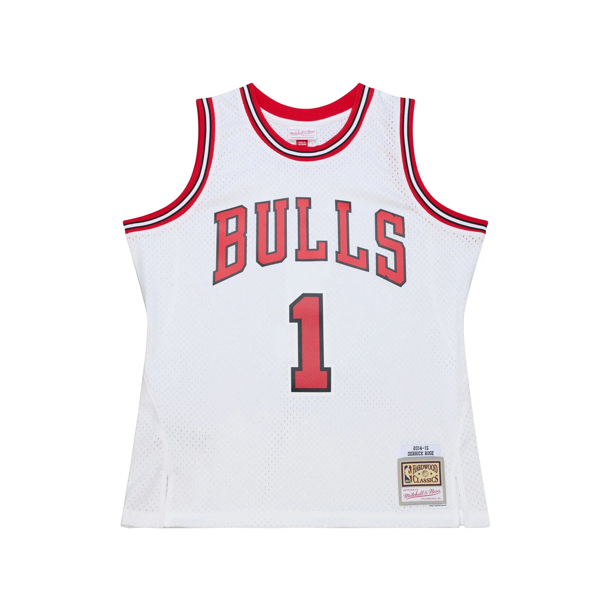 Men's Chicago Bulls Derrick Rose Mitchell & Ness White 2014-15 Hardwood Classics Swingman Jersey