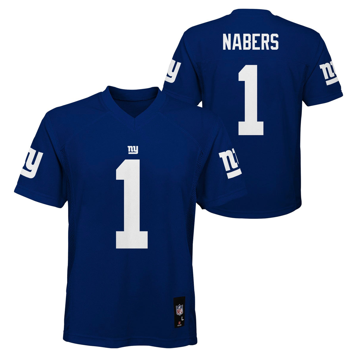 Youth New York Giants Malik Nabers Royal Blue Mid-Tier Player Jersey