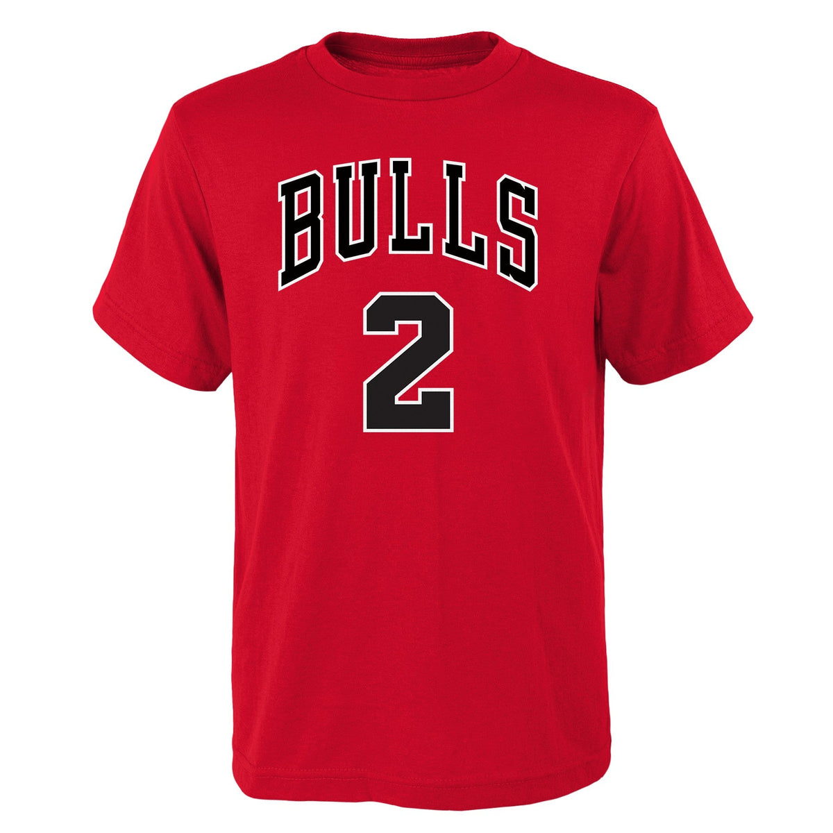 Youth Chicago Bulls Lonzo Ball Red NBA Player Name And Number T-Shirt