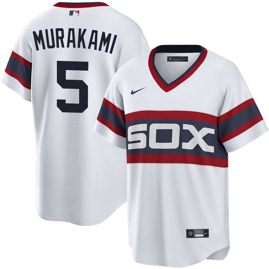 NIKE Men's Munetaka Murakami Chicago White Sox Alternate White Premium Twill Replica Jersey