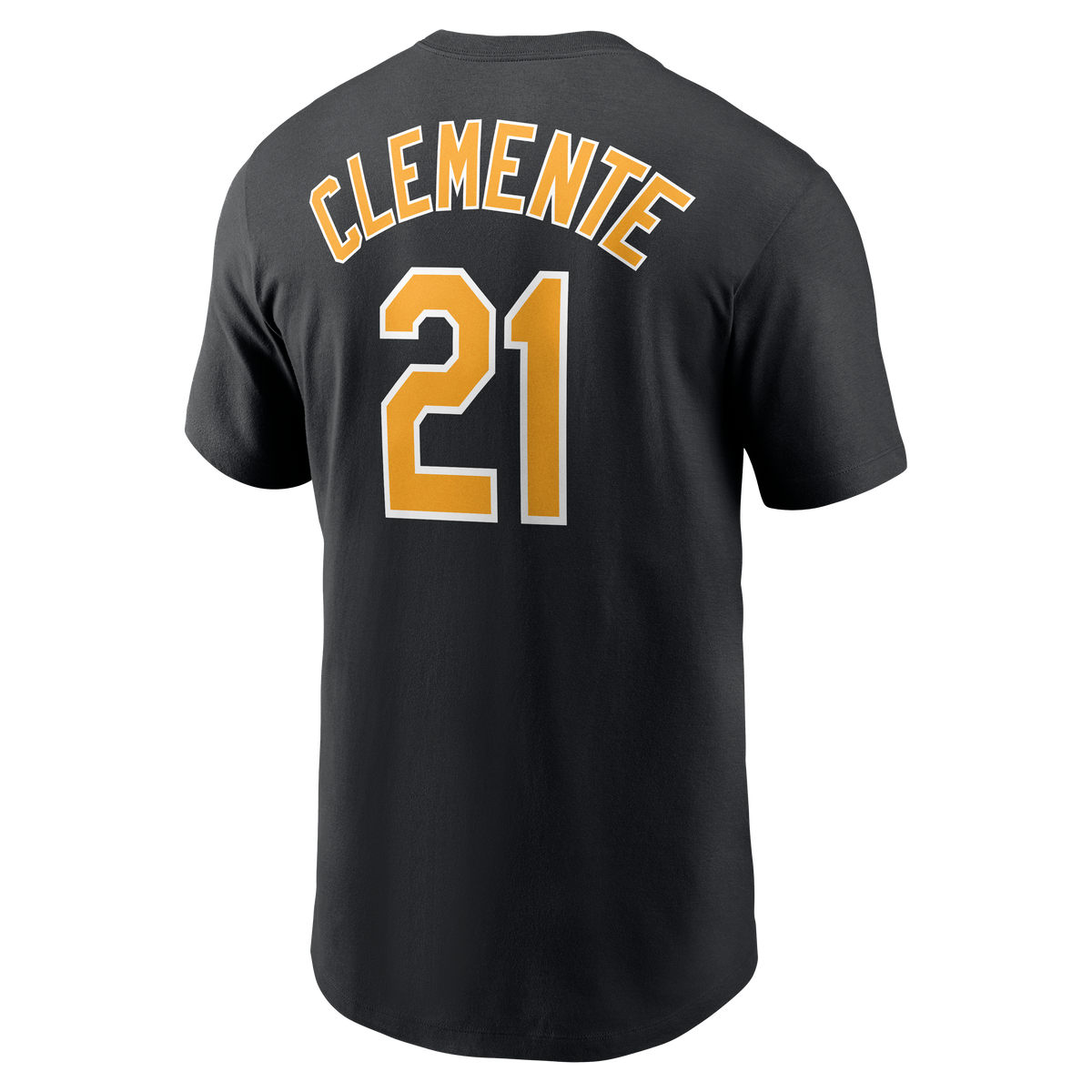 Men's Pittsburgh Pirates Roberto Clemente Nike Black Cooperstown Collection Name & Number T-Shirt