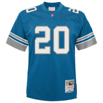 Youth Detroit Lions Barry Sanders Mitchell & Ness Honolulu Blue Retired Player Vintage Replica Jersey