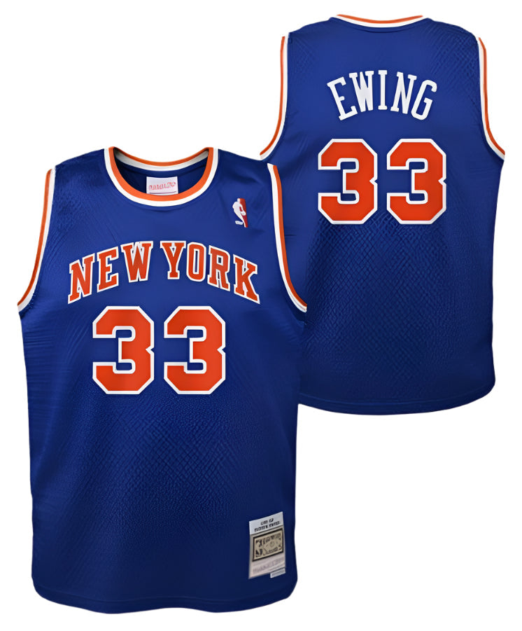 Youth New York Knicks Patrick Ewing Mitchell & Ness Blue 1991-92 Hardwood Classics Swingman Jersey