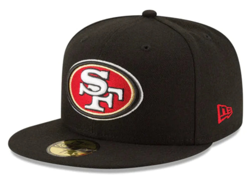 Men's San Francisco 49ers New Era Black Basic 59FIFTY Fitted Hat