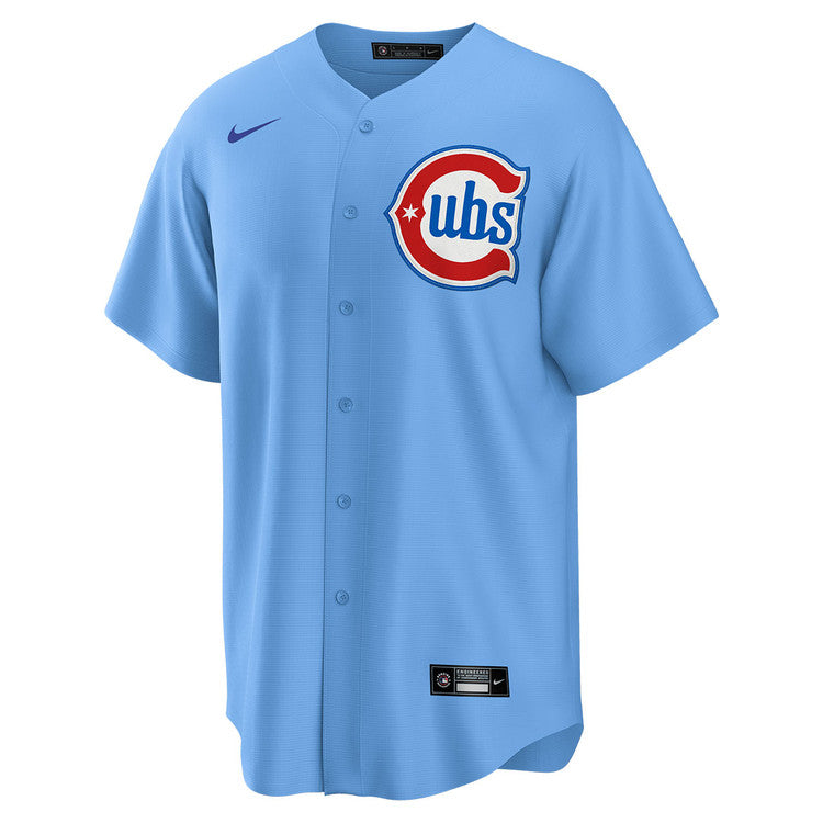 NIKE Youth Chicago Cubs Pete Crow-Armstrong Light Blue 2nd Alternate Replica Jersey