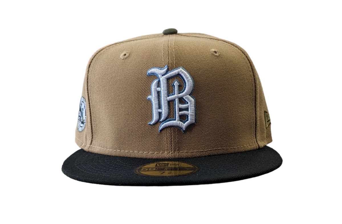 Birmingham Barons "Biff" New Era Southern League Khaki/Black/Olive 59FIFTY Fitted Hat