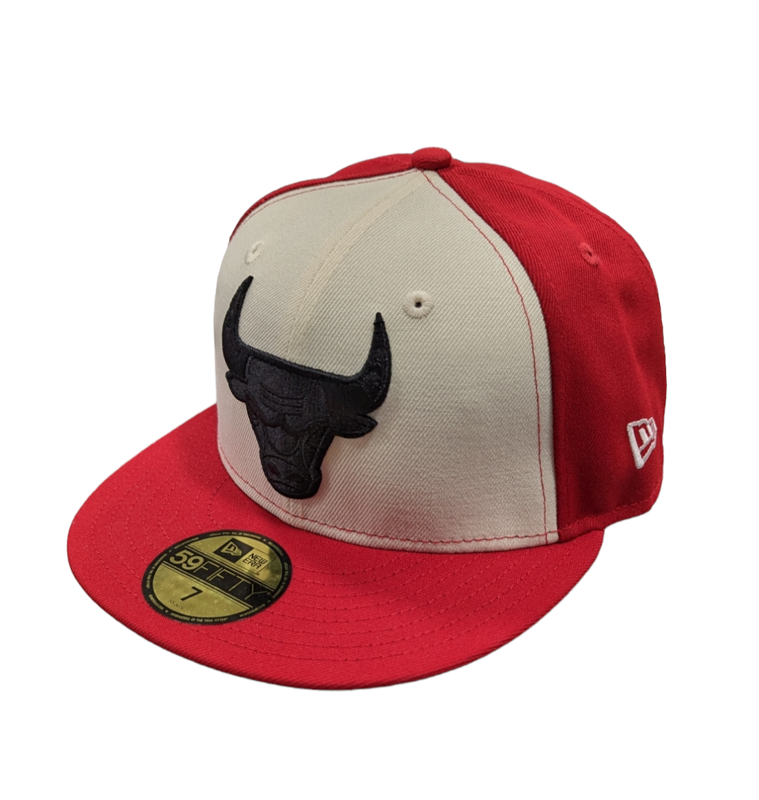 Chicago Bulls New Era Off White/Red 59FIFTY Fitted Hat