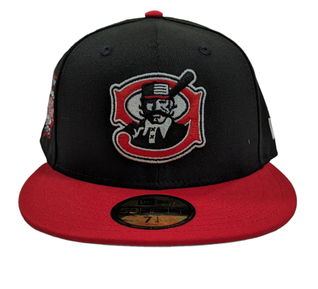 Mudville 9 MILB 2 Tone Black/Red Centerfield New Era 59FIFTY Fitted Hat
