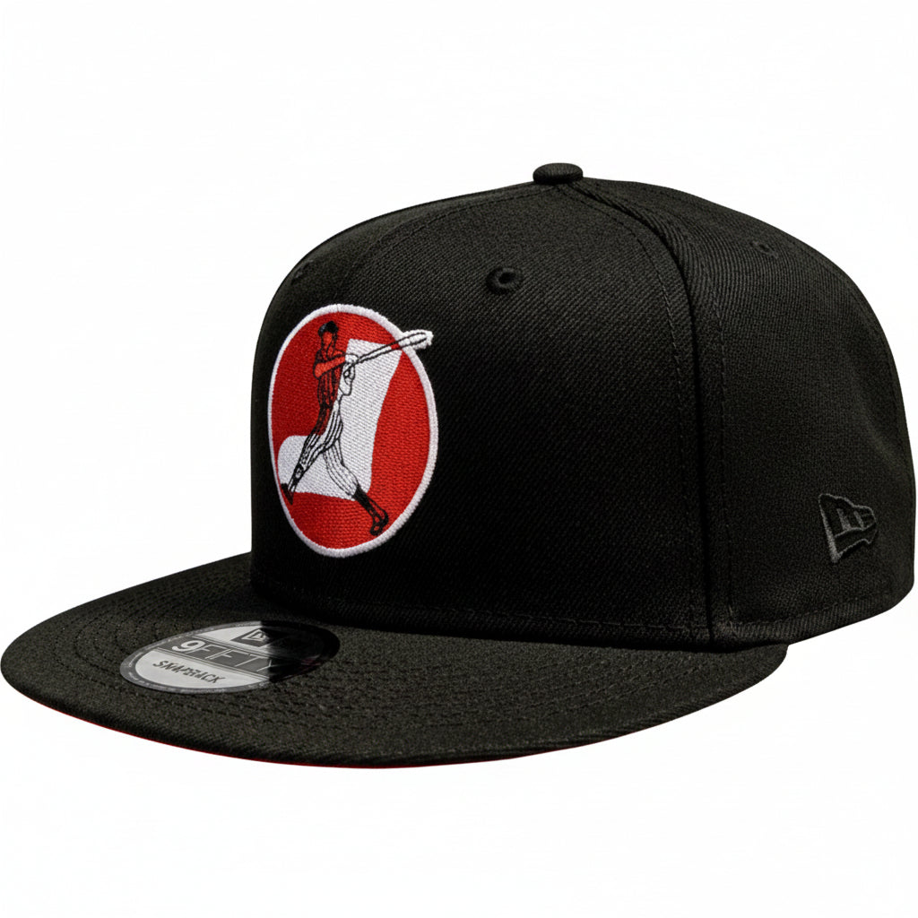 Mens Chicago White Sox New Era Black Cooperstown Collection 1960-1972 Logo 9FIFTY Snapback Hat
