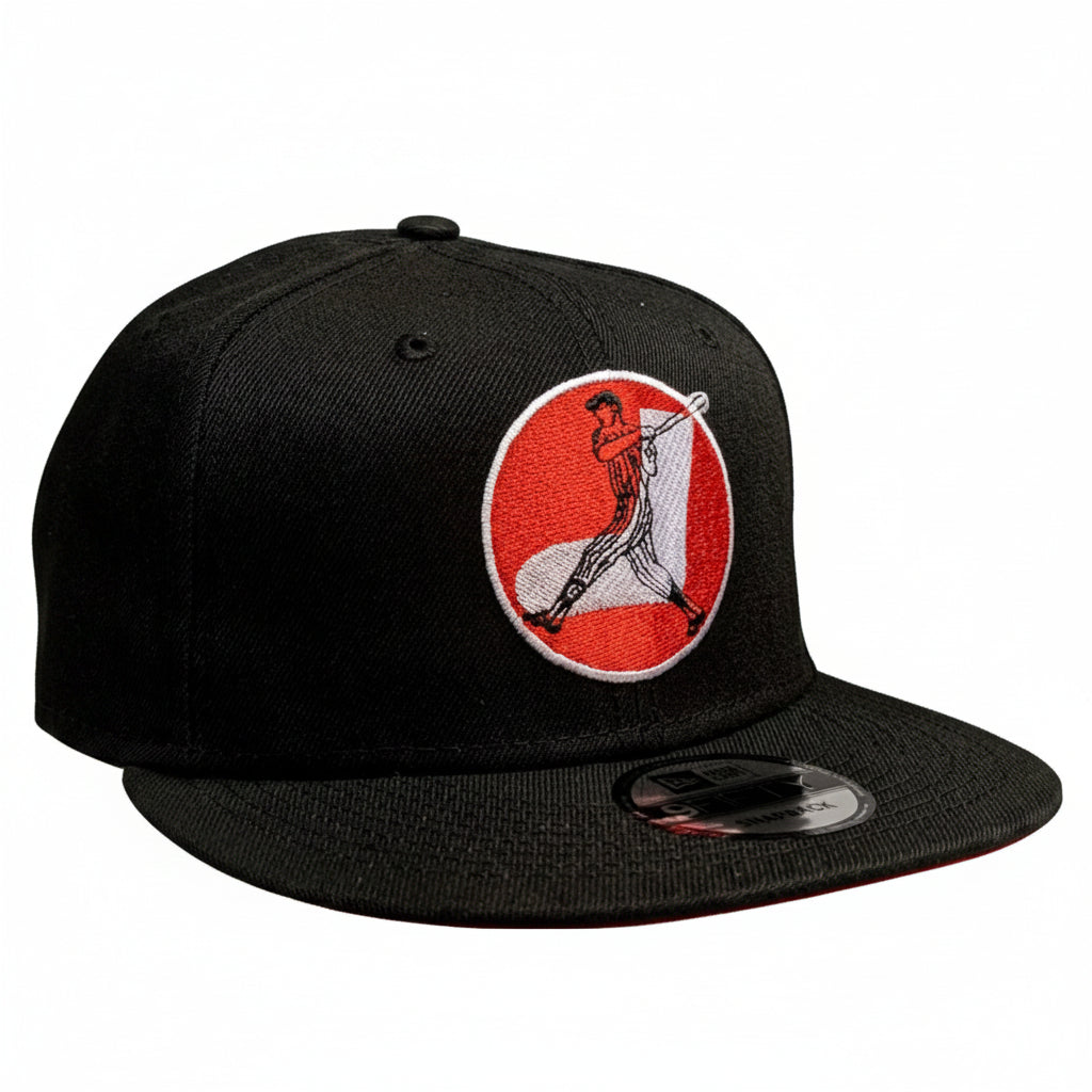 Mens Chicago White Sox New Era Black Cooperstown Collection 1960-1972 Logo 9FIFTY Snapback Hat