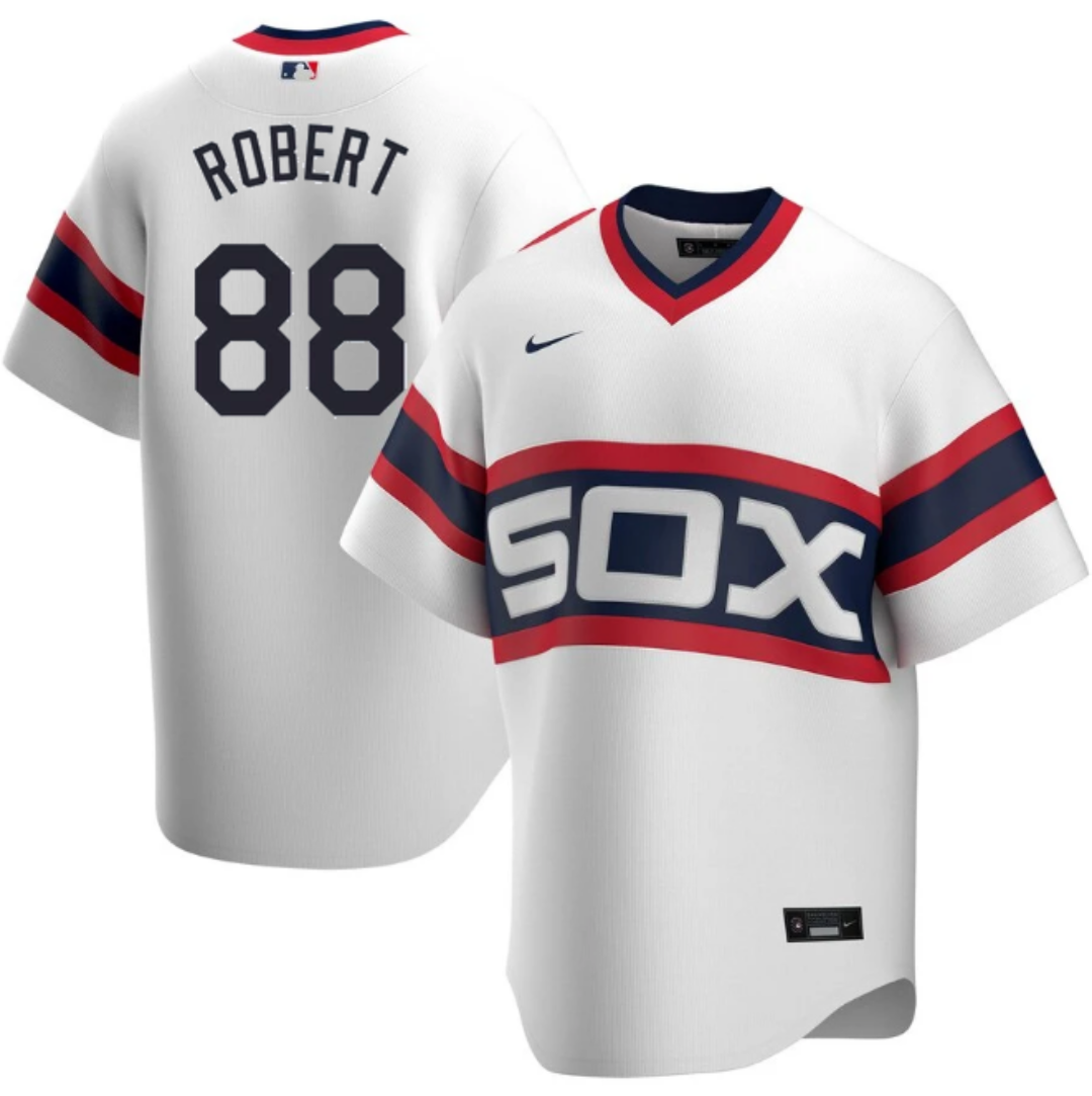 NIKE Men's Luis Robert Chicago White Sox 1983 Alternate White Premium Stitch Replica Jersey