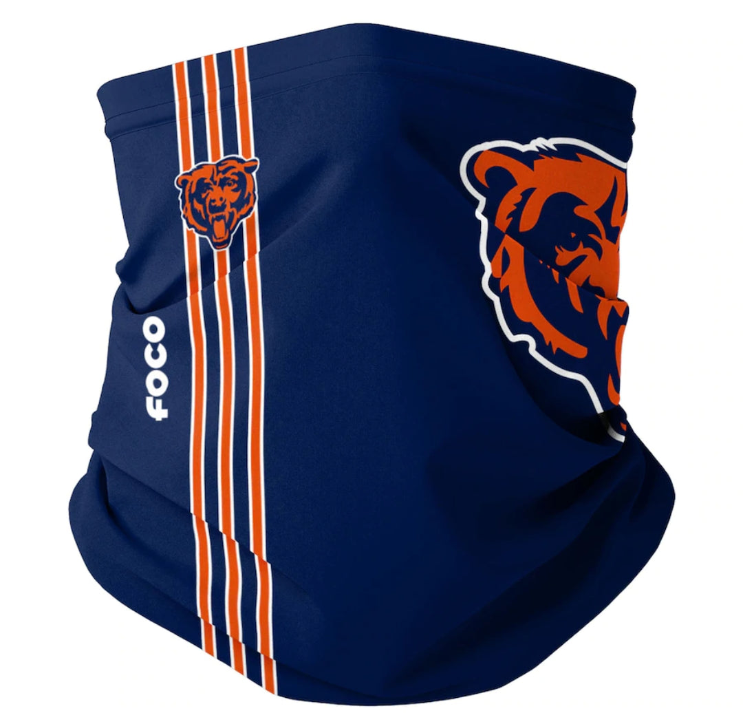 Adult Chicago Bears Sideline FOCO On-Field Gaiter Scarf / Face Mask