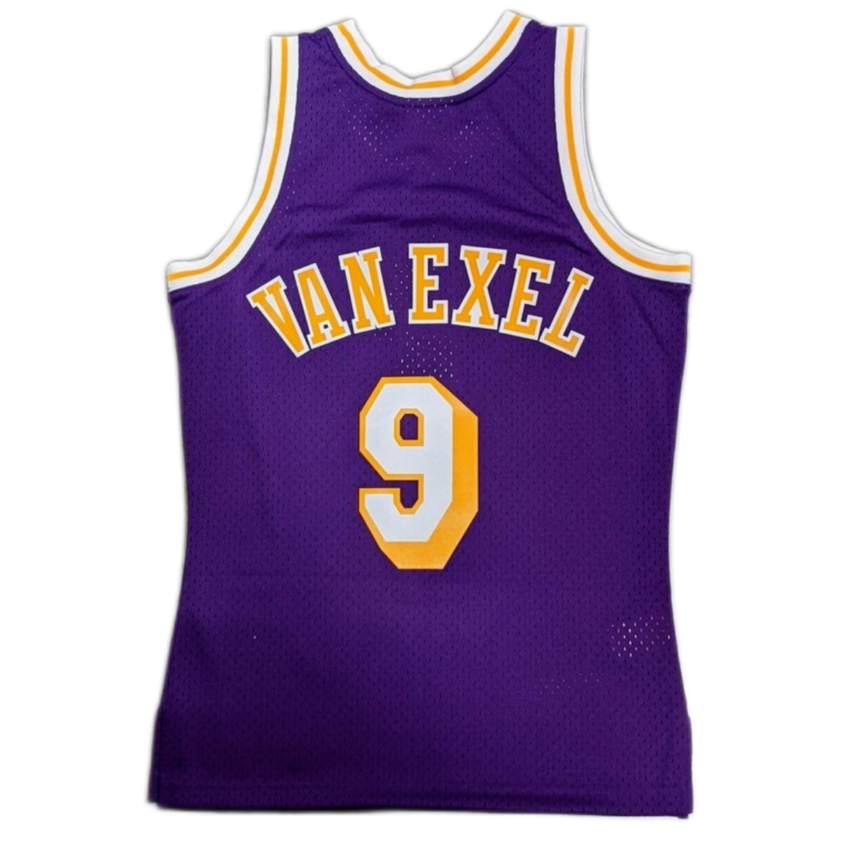 Men's Mitchell & Ness Nick Van Exel Los Angeles Lakers Purple 1996-97 Hardwood Classics Swingman Jersey