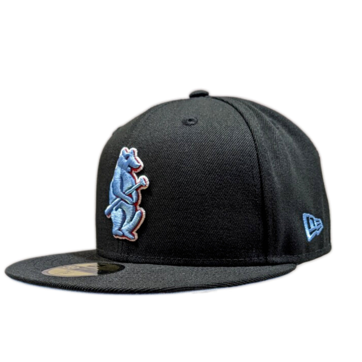 Chicago Cubs Cooperstown Collection Wrigley Field Black/ Sky Blue New Era 59FIFTY Fitted Hat