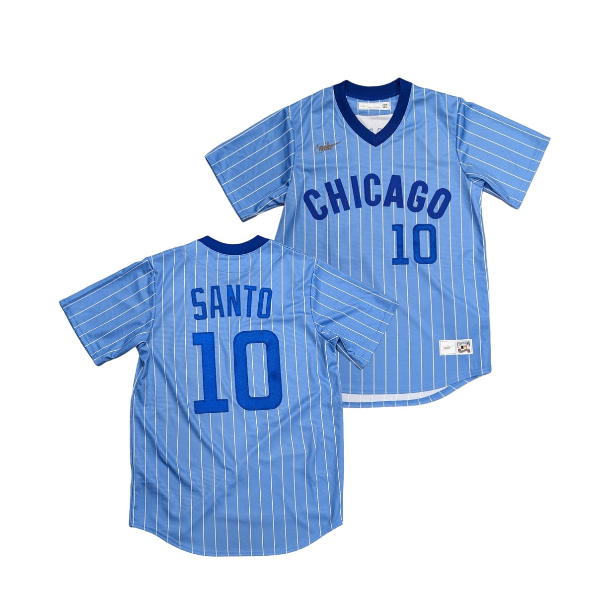 Men's Ron Santo Chicago Cubs Cooperstown Powder Blue NIKE Replica Jersey