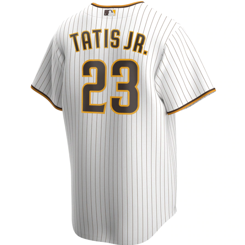 Men's San Diego Padres Fernando Tatis Jr. Nike White/Brown Home Replica Player Jersey