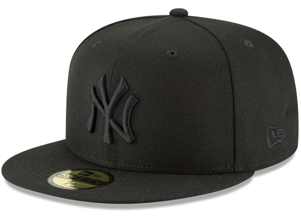 New York Yankees Tonal Black On Black 59Fifty Fitted Hat