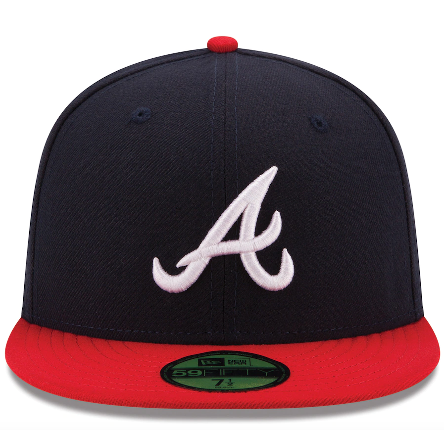 Men's Atlanta Braves New Era Navy/Red Home Authentic Collection On-Field 59FIFTY Fitted Hat