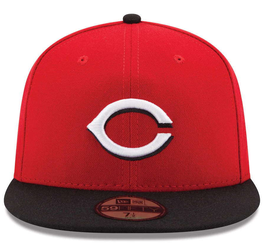 Men's Cincinnati Reds New Era Red/Black Road Authentic Collection On-Field 59FIFTY Fitted Hat