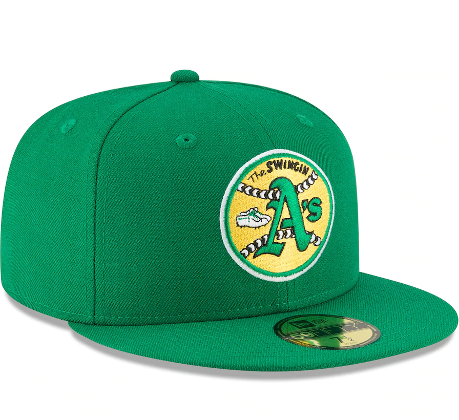 Men's Oakland Athletics New Era Green Cooperstown Collection Wool 59FIFTY Fitted Hat