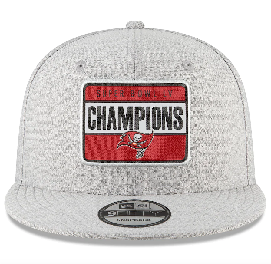 Men's Tampa Bay Buccaneers New Era Gray Super Bowl LV Champions Parade 9FIFTY Snapback Adjustable Hat