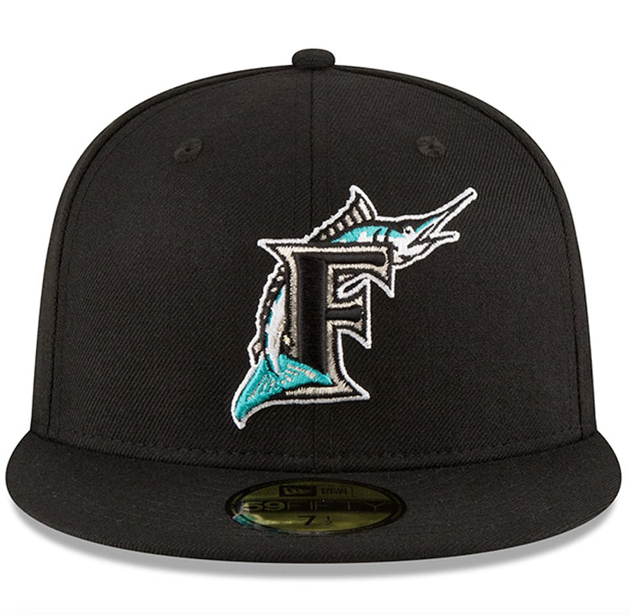 Men's Florida Marlins New Era Black 1997 World Series Wool 59FIFTY Fitted Hat