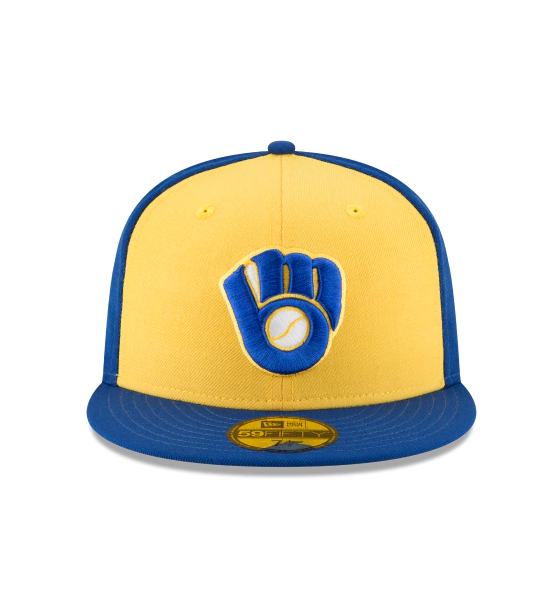 Milwaukee Brewers Cooperstown Collection 1978 59Fifty Fitted Royal/ Yellow Hat