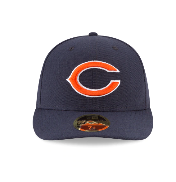 Chicago Bears NFL On Field Low Profile Nightshift Primary Logo Navy New Era 59FIFTY Fitted Hat