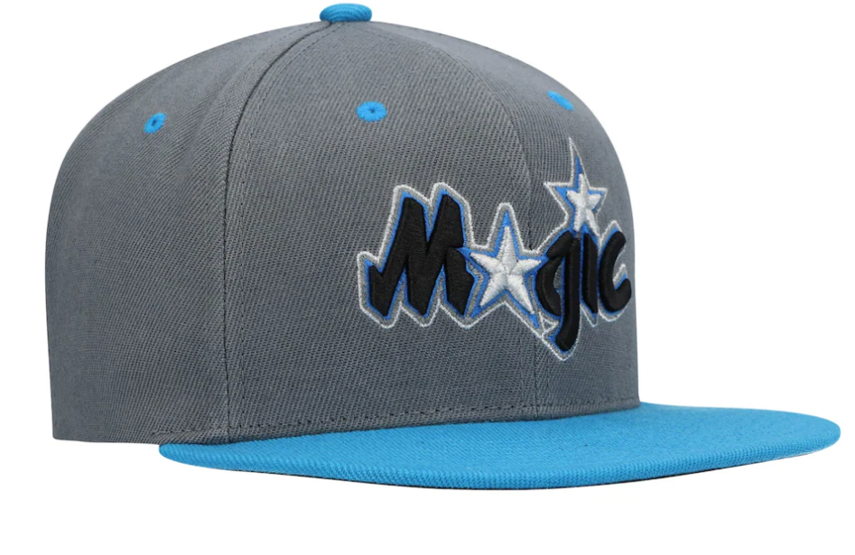 Men's Mitchell & Ness Silver/Blue Orlando Magic Hardwood Classics Reload 2.0 Snapback Adjustable Hat