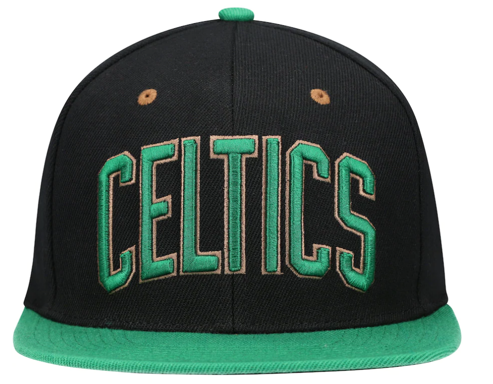 Boston Celtics Mitchell & Ness Hardwood Classics Reload 2.0 Snapback Hat - Black/Kelly Green
