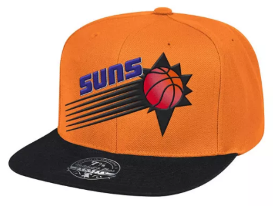 Men's Mitchell & Ness Orange/Black Phoenix Suns Hardwood Classics Reload 2.0 Fitted Hat
