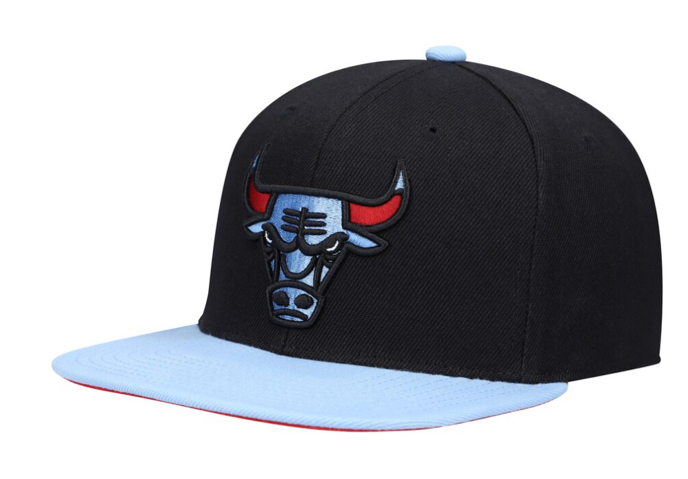 Men's Chicago Bulls Mitchell & Ness Black/Blue Hardwood Classics Reload 2.0 Snapback Adjustable Hat