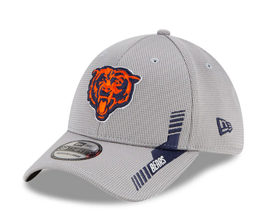 Men's Chicago Bears New Era Gray 2021 NFL Sideline Home 39THIRTY Flex Hat
