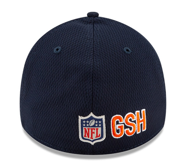 Men's Chicago Bears New Era Navy/Black 2021 NFL Sideline Road 39THIRTY Flex Hat