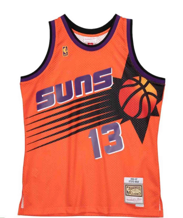 Men's Steve Nash Phoenix Suns Mitchell & Ness 1996-97 Hardwood Classics Reload 2.0 Swingman Jersey - Orange