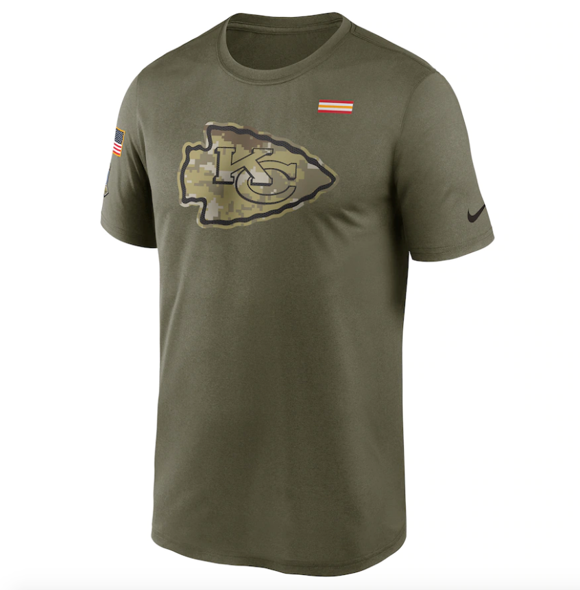 Men's Kansas City Chiefs Nike Olive 2021 Salute To Service Legend Performance T-Shirt