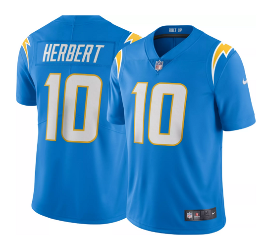 Men's Los Angeles Chargers Justin Herbert Nike Blue Alternate Vapor Limited Jersey