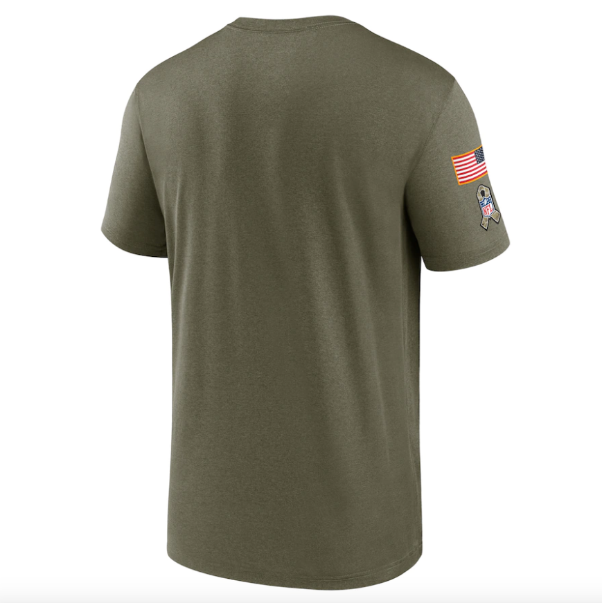 Men's Tampa Bay Buccaneers Nike Olive 2021 Salute To Service Legend Performance T-Shirt