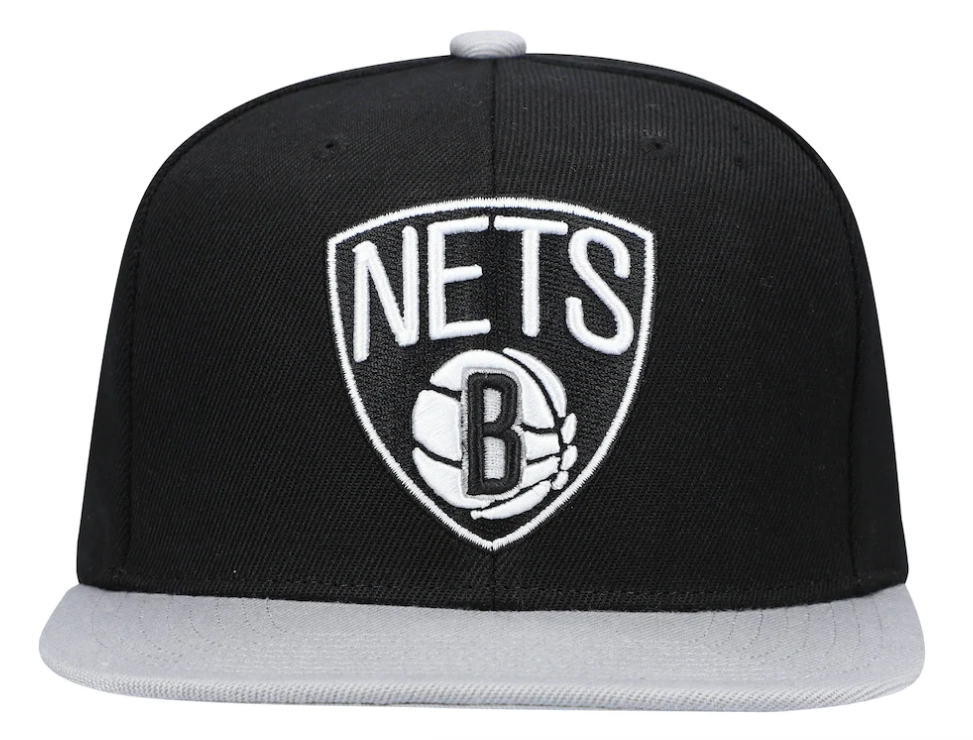 Men's Brooklyn Nets Mitchell & Ness Core Basic Snapback Hat - Black/Gray