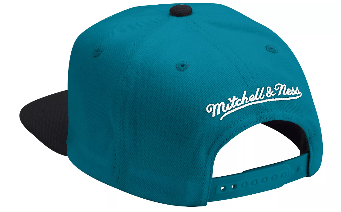 Men's Detroit Pistons Mitchell & Ness HWC Teal/Black Snapback Hat