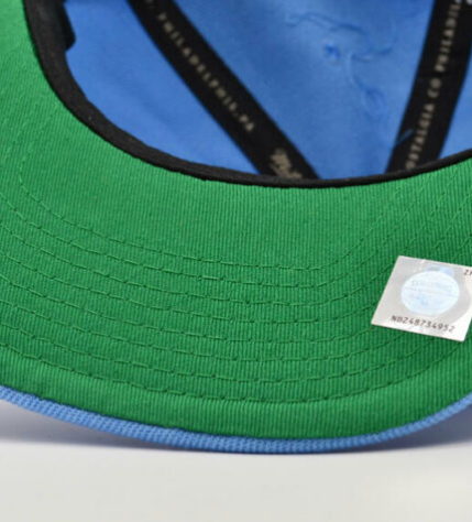Men's Mitchell & Ness Houston Rockets Hardwood Classics Sky Blue Adjustable Snapback Hat