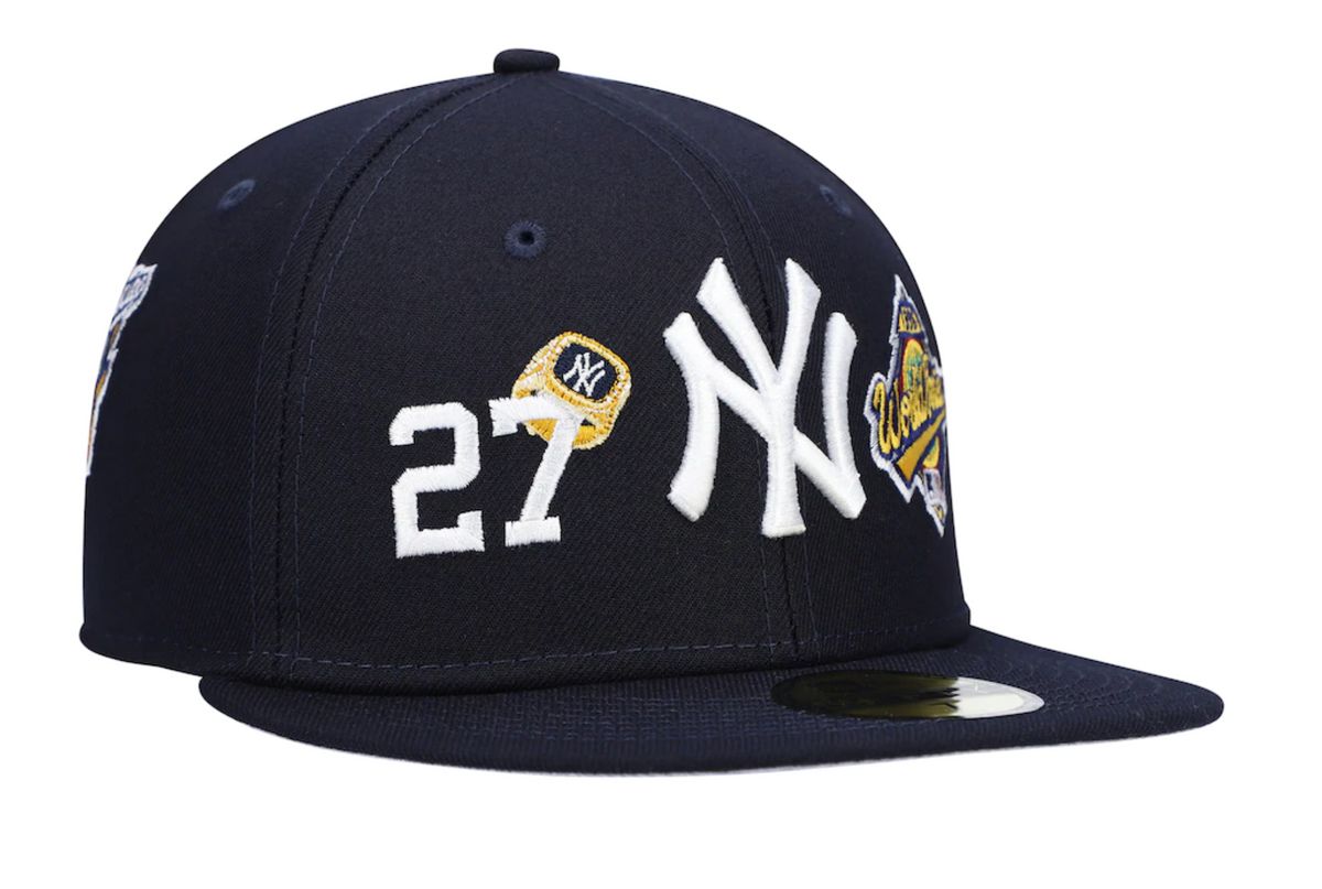 New York Yankees 27 Time World Series Champions Edition Navy New Era 59FIFTY Fitted Hat