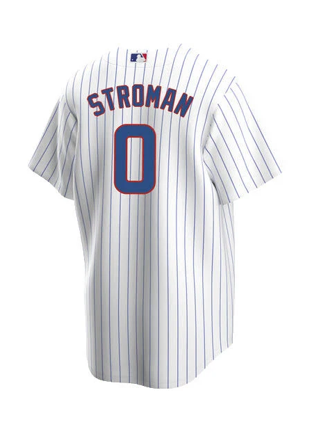 NIKE Men's Chicago Cubs Marcus Stroman White Home Premium Stitch Replica Jersey