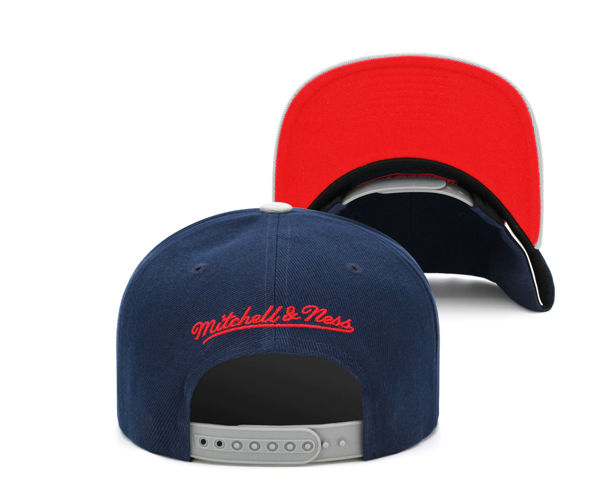 Houston Rockets Mitchell & Ness Hardwood Classics Reload 2.0 Snapback Hat - Navy/Gray