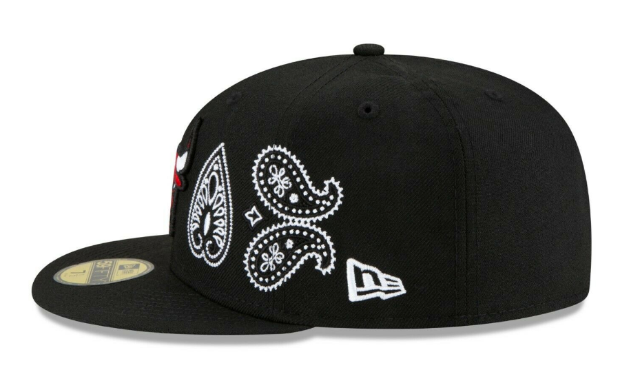 Chicago Bulls New Era Paisley Elements 59FIFTY Fitted Hat - Black