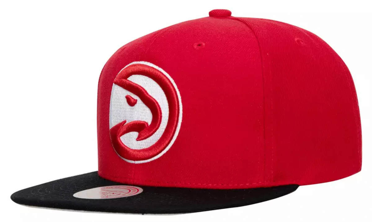 Men's Atlanta Hawks Mitchell & Ness 2 Tone Red/Black 2.0 Snapback Hat