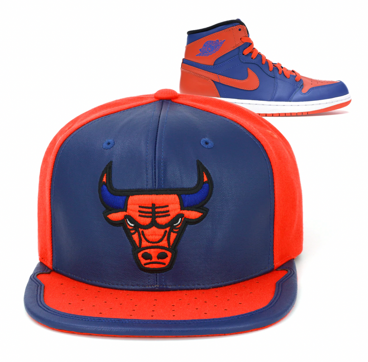 Chicago Bulls Day One Knicks Orange/Navy Mitchell & Ness Snapback Hat
